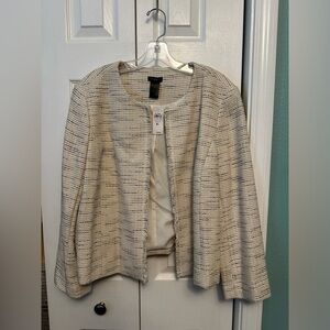 Ann Taylor XL cream/black blazer